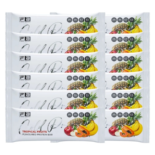 Bulk FIBRE BOOST Cold Pressed Protein Bar - Tropical Fruit 60g x 12