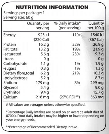 Justine’s Orange Choc Chip Protein Cookie - 60g