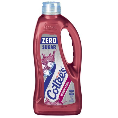 Cottee's Raspberry Flavour Cordial Zero Sugar - 1L (limit 1 per order)