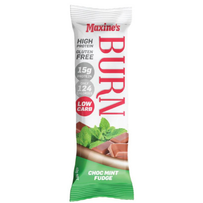 Maxine's Burn Bar Choc Mint Protein Bar - 40g