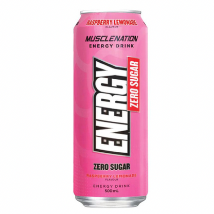 Muscle Nation - Zero Sugar Energy Drink - Raspberry Lemonade 500mL