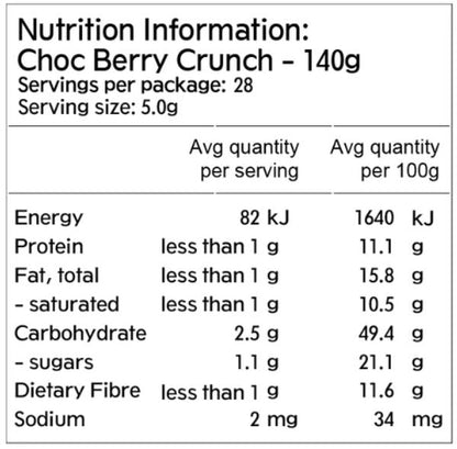 MINGLE Sweet Topper Choc Berry Crunch - 140g