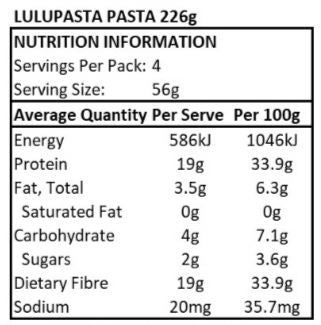 Lulupasta Protein Protein Pasta - Rotini - 226g (4 serves)