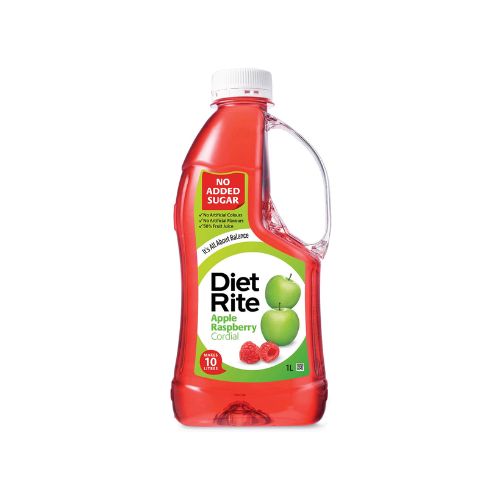 Diet Rite Apple Raspberry Cordial - No added sugar - 1L