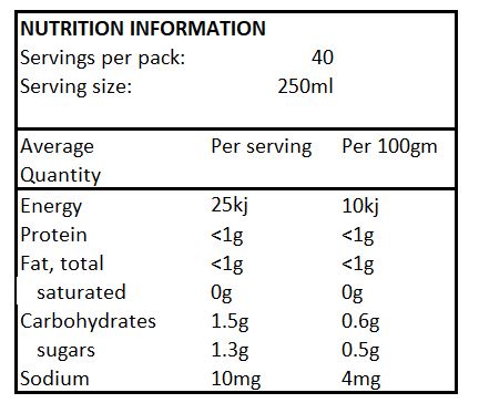 Diet Rite Apple Raspberry Cordial - No added sugar - 1L (Limit 1 per order)