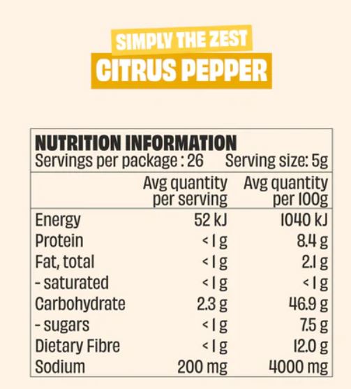 MINGLE Natural Seasoning Citrus Pepper - 50g