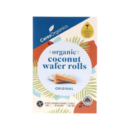 Ceres Organics Organic Coconut Wafer Rolls - 22 rolls 80g