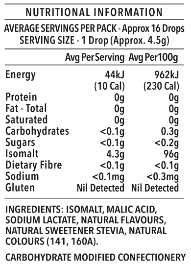 Double ‘D’ Sugar Free Lemon 'N' Lime Drops 70gm