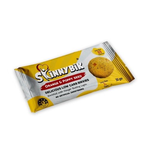 Skinny Bik Orange & Poppy Seed Low Carb Bikkies 2 pack - 30gm