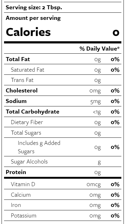 Torani Sugar Free Syrup - Peach Flavour - 750mL