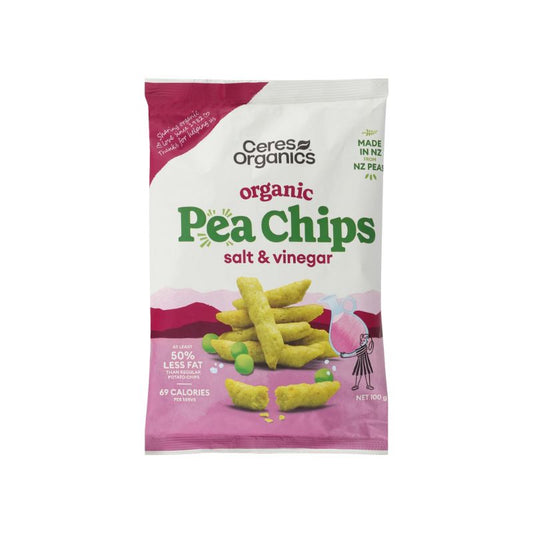 Ceres Organics Organic Pea Chips Salt & Vinegar- 100g