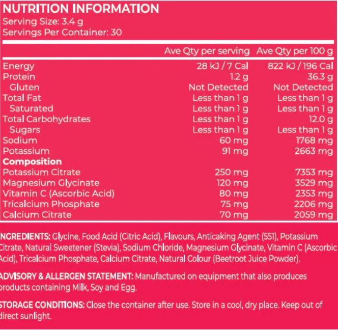 ReVitalise Electrolyte Drink Mix - Raspberry Single Serve Sachets 20 serves